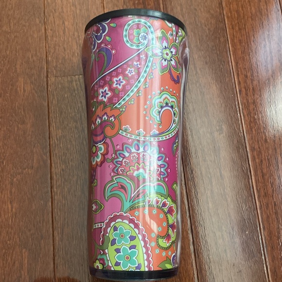 Vera Bradley Pink Paisley Tumbler Travel Mug with Flip Lid - Picture 9 of 12